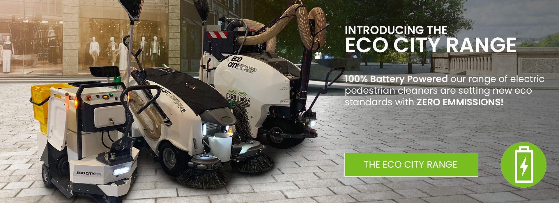 ECO CITY RANGE Battery Powered Leaf & Litter Collectors