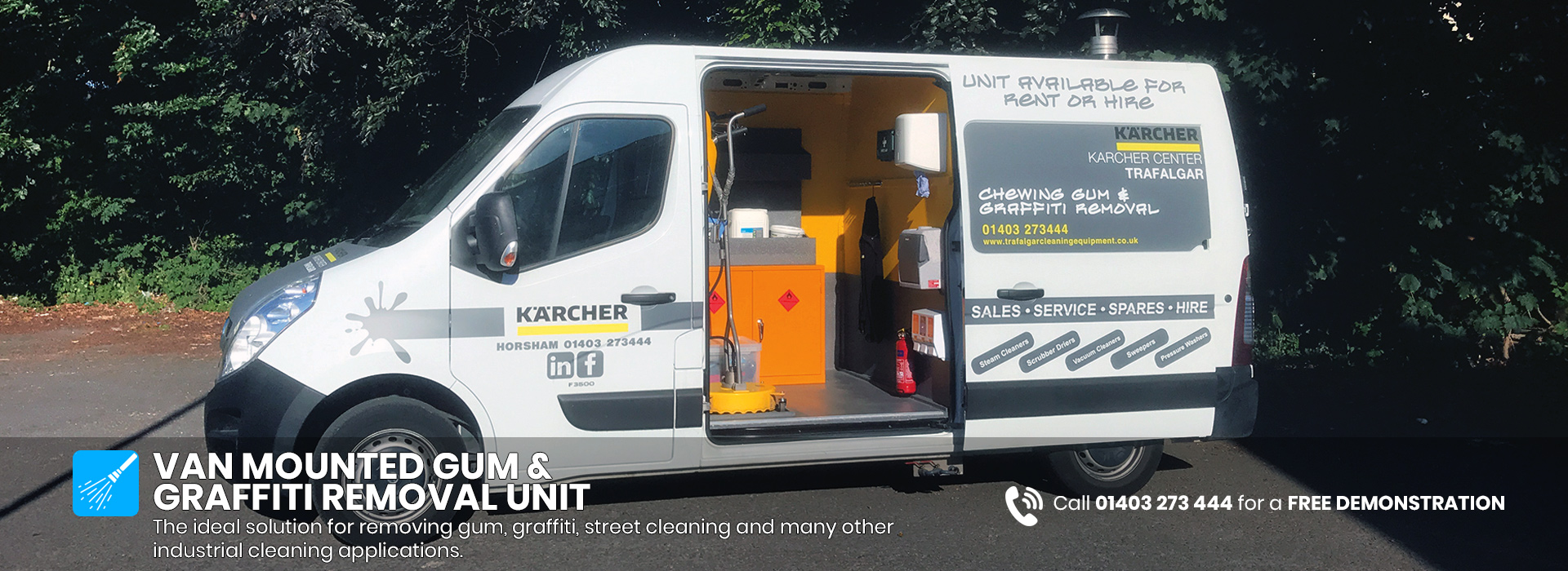 Van Mounted Gum & Graffiti Removal Unit