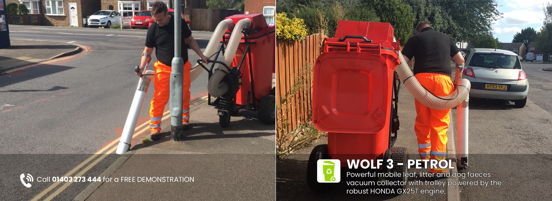 WOLF 3 Petrol Leaf & Litter Vacuum Collector